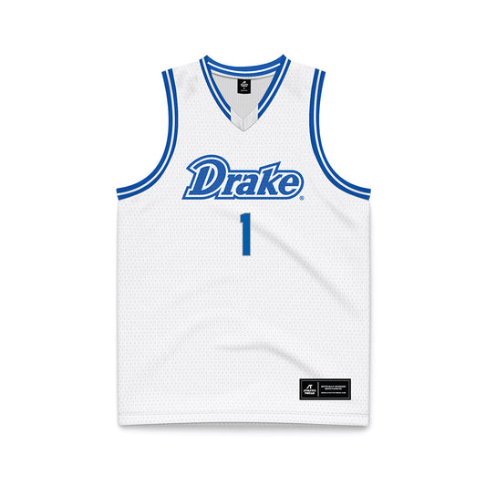 Drake - NCAA Women's Basketball : Mylea Monahan - White Basketball Jersey-0