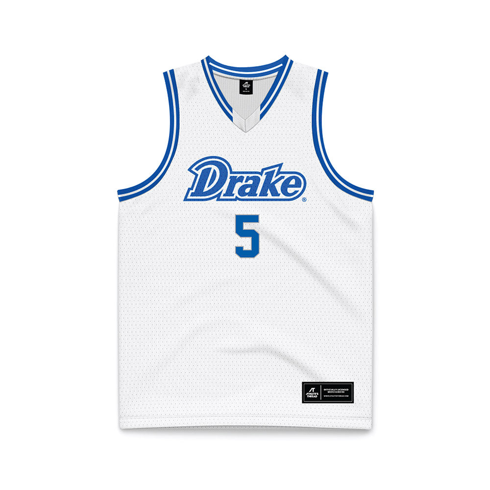 Drake - NCAA Women's Basketball : Mya Crawford - White Basketball Jersey-0