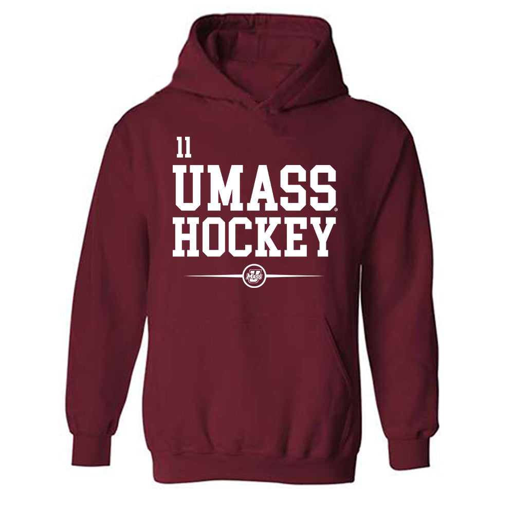 UMass - NCAA Men's Ice Hockey : Vaclav Nestrasil - Classic Fashion Shersey Hooded Sweatshirt-0