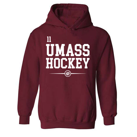 UMass - NCAA Men's Ice Hockey : Vaclav Nestrasil - Classic Fashion Shersey Hooded Sweatshirt-0