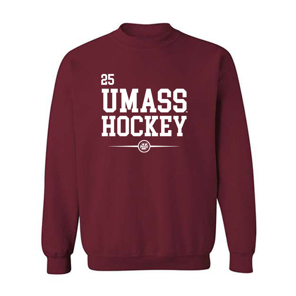 UMass - NCAA Men's Ice Hockey : Cam Dunn - Classic Fashion Shersey Crewneck Sweatshirt-0