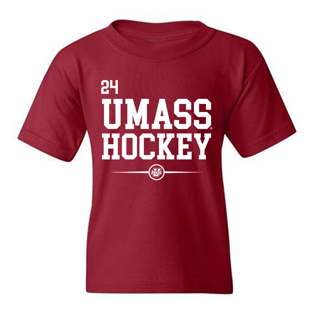 UMass - NCAA Men's Ice Hockey : Elias Zimmerman - Classic Fashion Shersey Youth T-Shirt-0