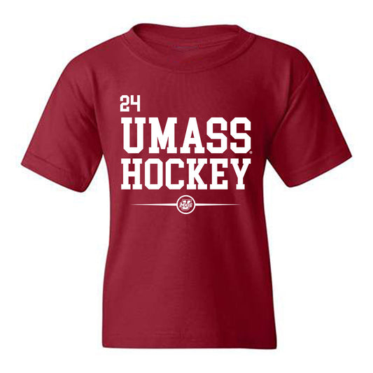 UMass - NCAA Men's Ice Hockey : Elias Zimmerman - Classic Fashion Shersey Youth T-Shirt-0