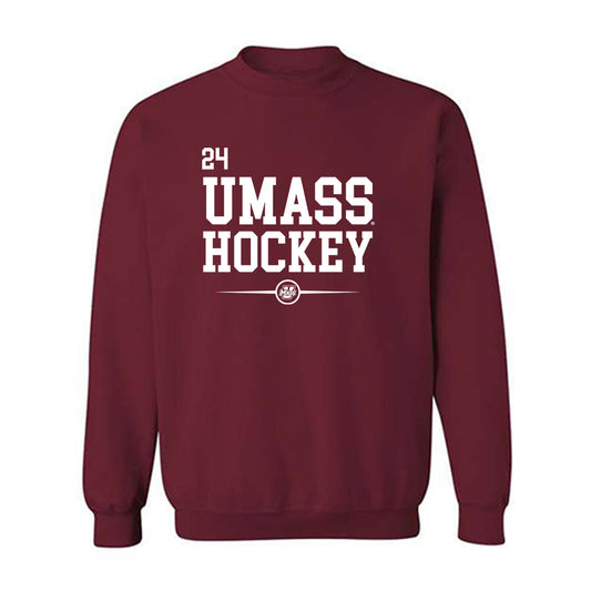 UMass - NCAA Men's Ice Hockey : Elias Zimmerman - Classic Fashion Shersey Crewneck Sweatshirt-0