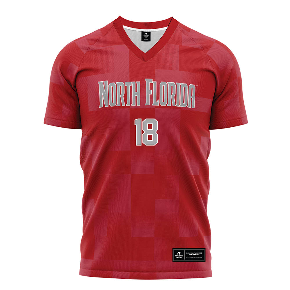 UNF - NCAA Women's Soccer : sophia pontieri - Red Soccer Jersey-0