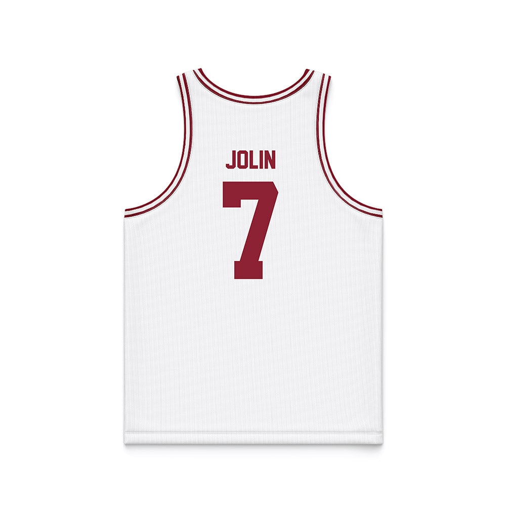 SCU - NCAA Men's Basketball : Eli Jolin - White Basketball Jersey-1