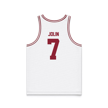 SCU - NCAA Men's Basketball : Eli Jolin - White Basketball Jersey-1