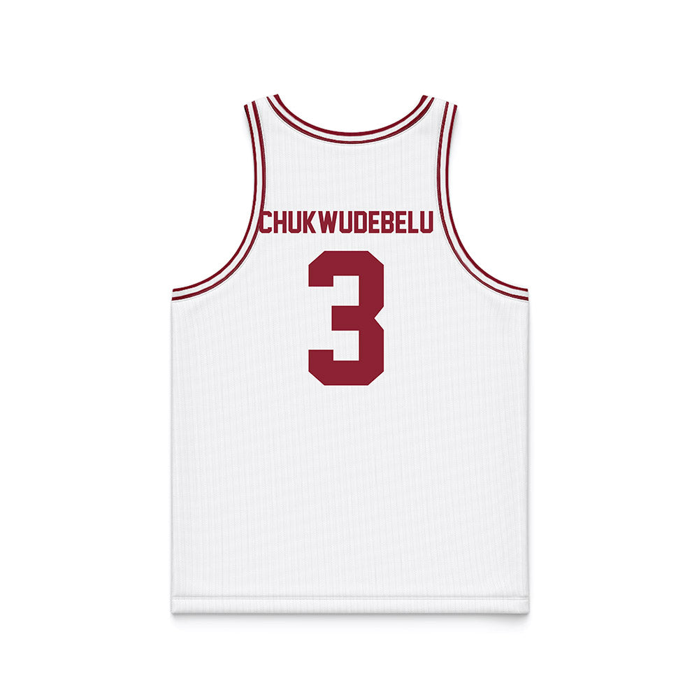 SCU - NCAA Men's Basketball : Francis Chukwudebelu - White Basketball Jersey-1