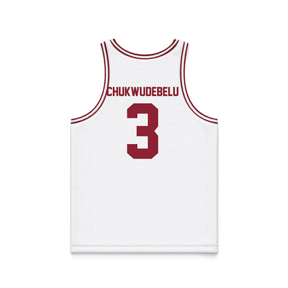 SCU - NCAA Men's Basketball : Francis Chukwudebelu - White Basketball Jersey-1