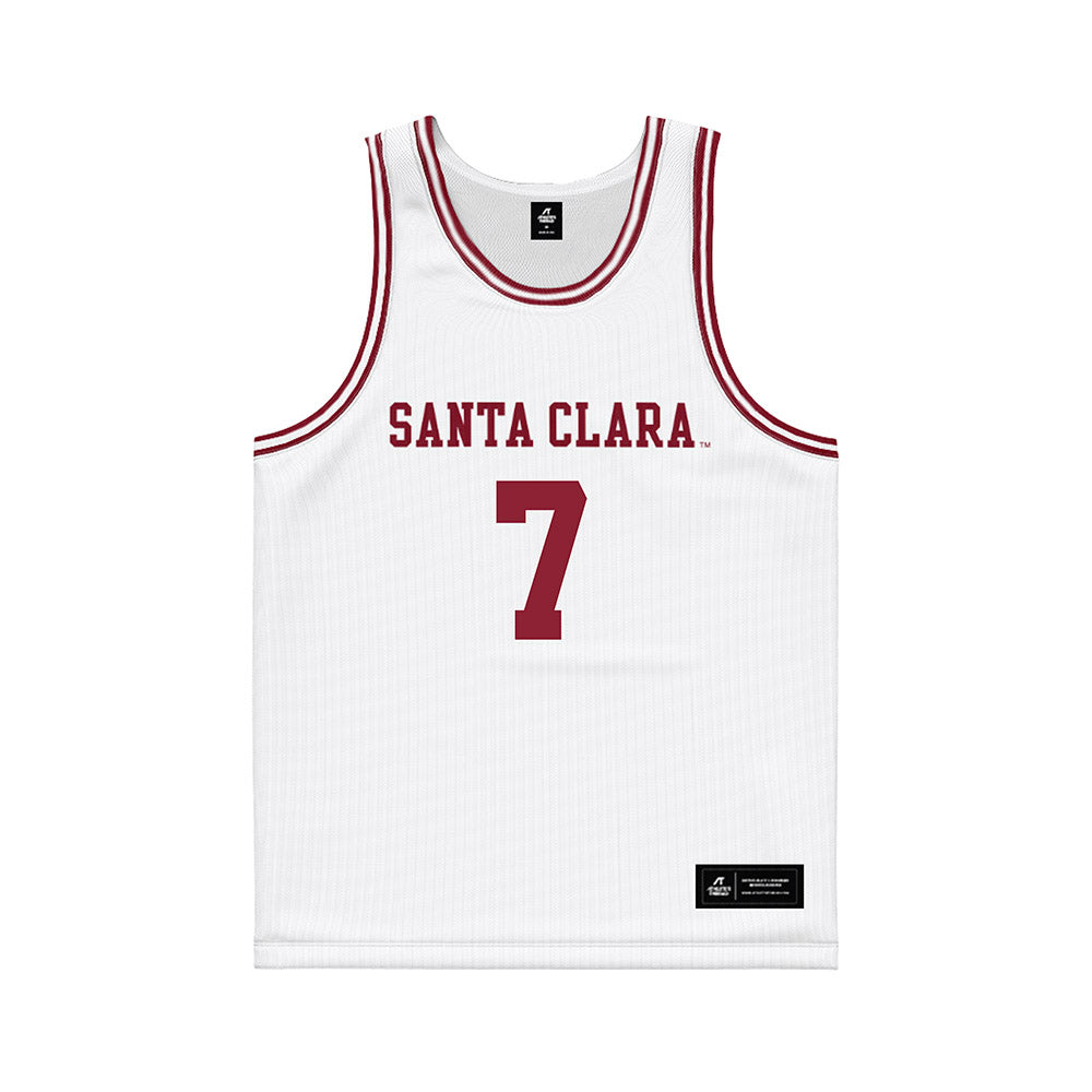 SCU - NCAA Men's Basketball : KJ Cochran - White Basketball Jersey-0