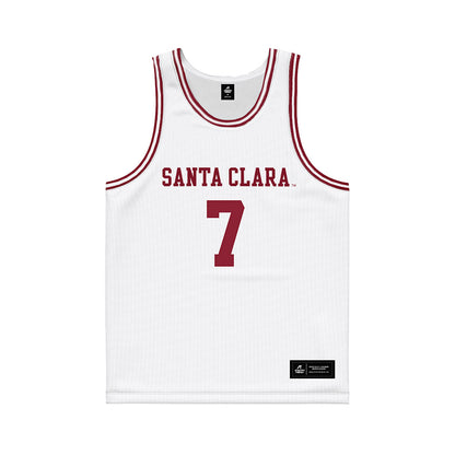 SCU - NCAA Men's Basketball : KJ Cochran - White Basketball Jersey-0