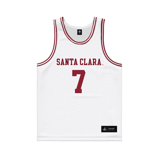 SCU - NCAA Men's Basketball : KJ Cochran - White Basketball Jersey-0