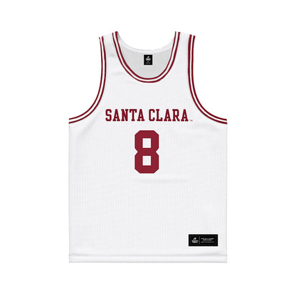 SCU - NCAA Men's Basketball : Alex Ensor - White Basketball Jersey-0