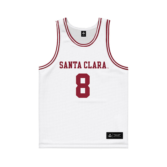 SCU - NCAA Men's Basketball : Alex Ensor - White Basketball Jersey-0
