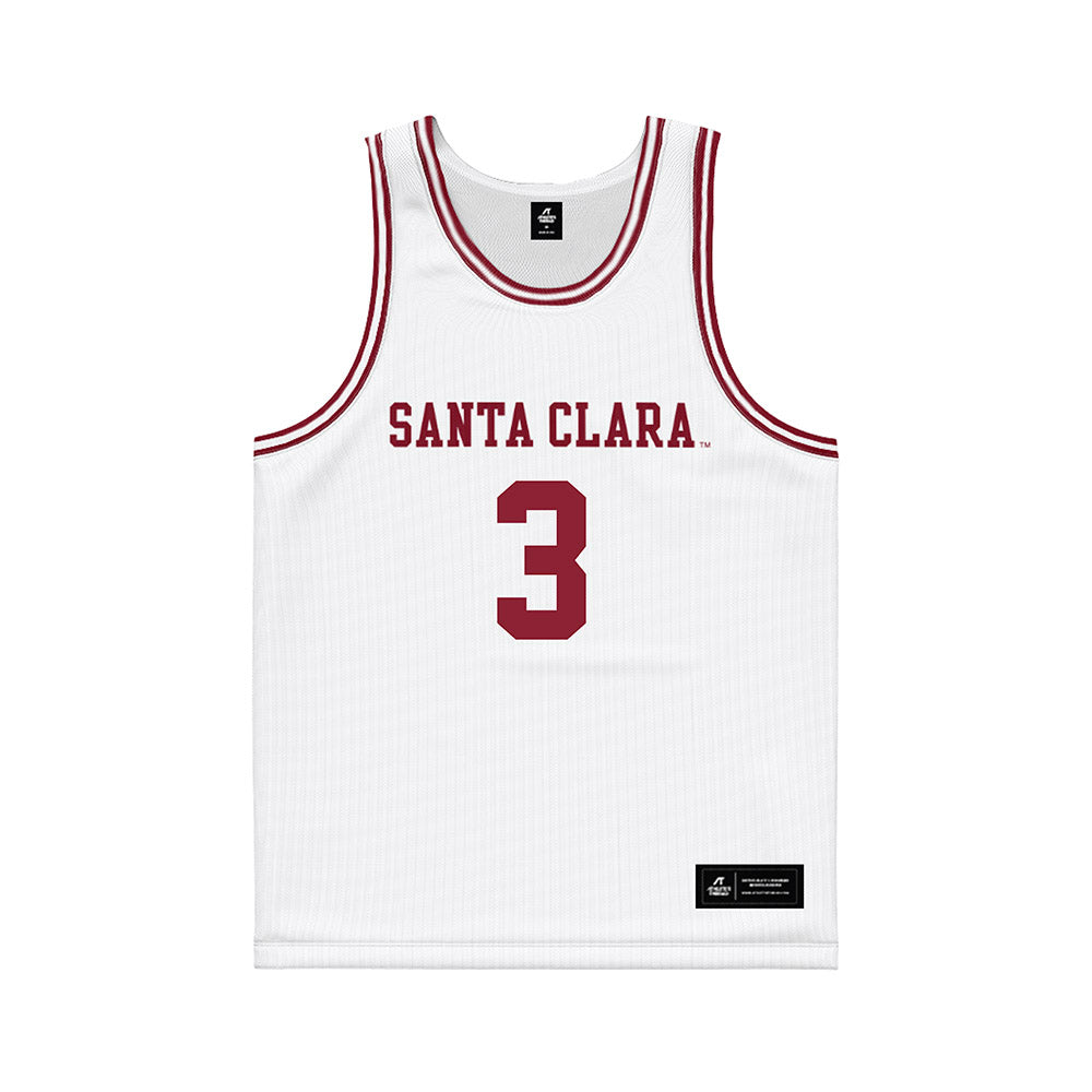 SCU - NCAA Men's Basketball : Francis Chukwudebelu - White Basketball Jersey-0
