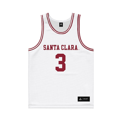 SCU - NCAA Men's Basketball : Francis Chukwudebelu - White Basketball Jersey-0
