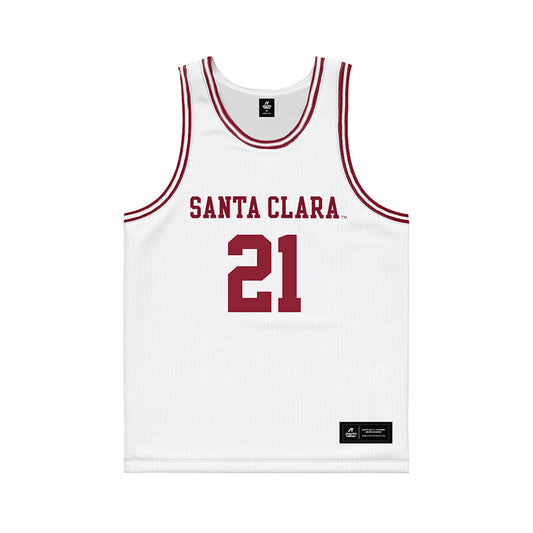 SCU - NCAA Men's Basketball : Camaron Tongue - White Basketball Jersey