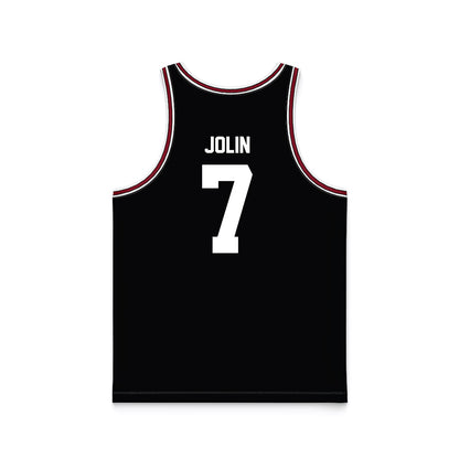 SCU - NCAA Men's Basketball : Eli Jolin - Black Basketball Jersey-1