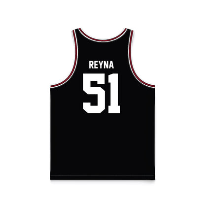 SCU - NCAA Men's Basketball : Juan Reyna - Black Basketball Jersey-1
