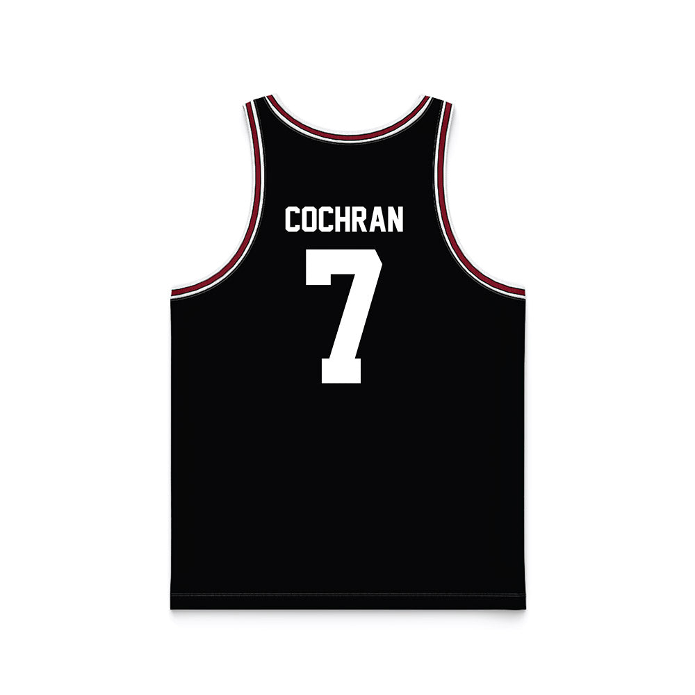 SCU - NCAA Men's Basketball : KJ Cochran - Black Basketball Jersey-1