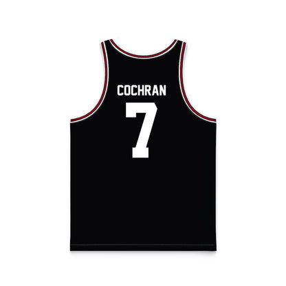 SCU - NCAA Men's Basketball : KJ Cochran - Black Basketball Jersey-1