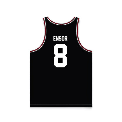 SCU - NCAA Men's Basketball : Alex Ensor - Black Basketball Jersey-1