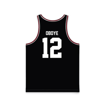 SCU - NCAA Men's Basketball : Bukky Oboye - Black Basketball Jersey-1