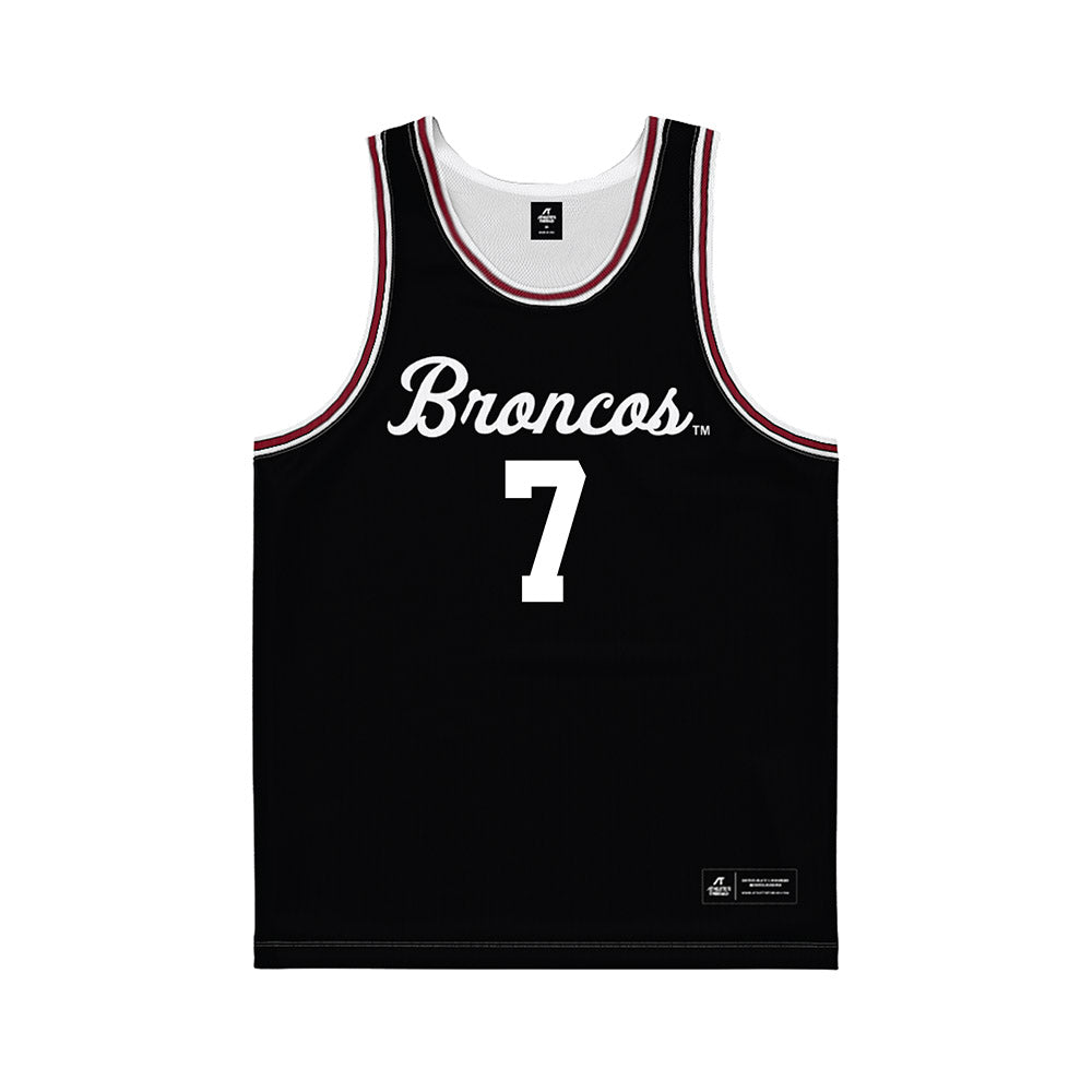 SCU - NCAA Men's Basketball : Eli Jolin - Black Basketball Jersey-0