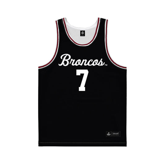 SCU - NCAA Men's Basketball : Eli Jolin - Black Basketball Jersey-0