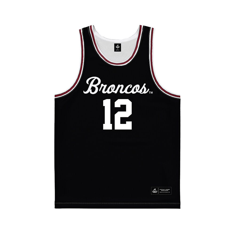 SCU - NCAA Men's Basketball : Bukky Oboye - Black Basketball Jersey-0