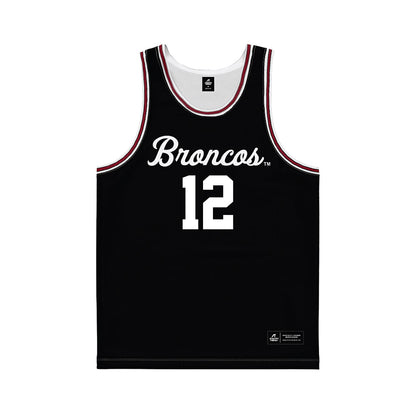 SCU - NCAA Men's Basketball : Bukky Oboye - Black Basketball Jersey-0
