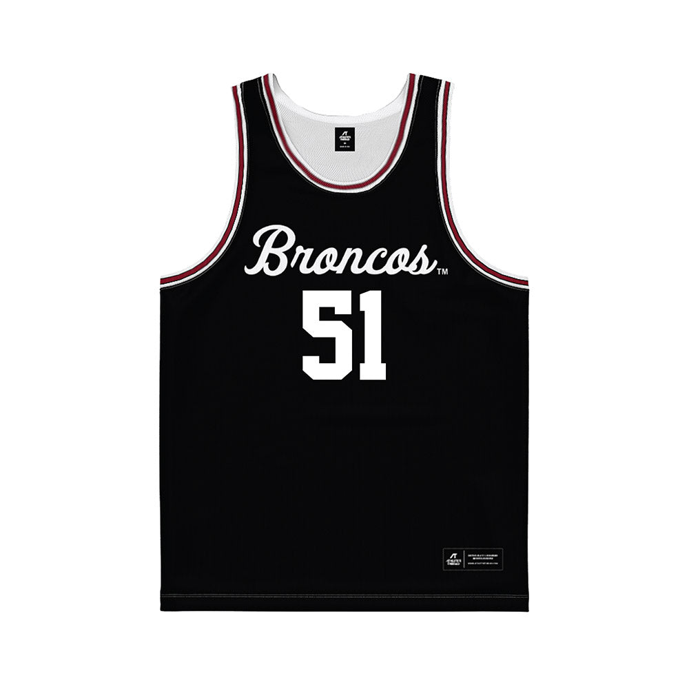 SCU - NCAA Men's Basketball : Juan Reyna - Black Basketball Jersey-0