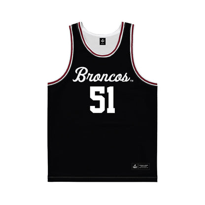 SCU - NCAA Men's Basketball : Juan Reyna - Black Basketball Jersey-0