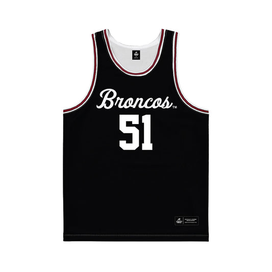SCU - NCAA Men's Basketball : Juan Reyna - Black Basketball Jersey-0