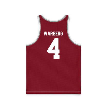 SCU - NCAA Women's Basketball : Maddy Warberg - Red Basketball Jersey-1