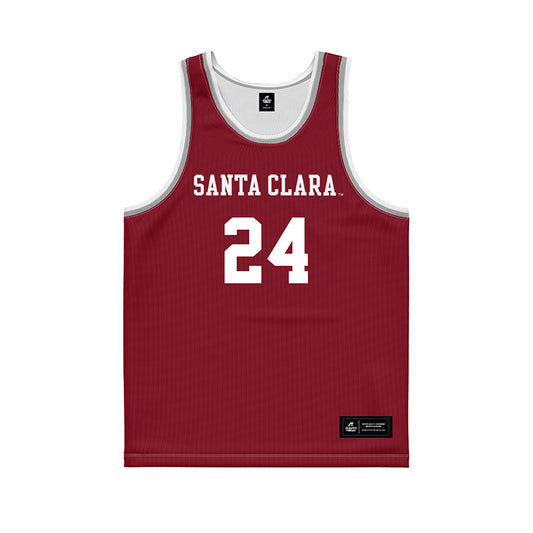 SCU - NCAA Women's Basketball : Reilly Clark - Red Basketball Jersey-0