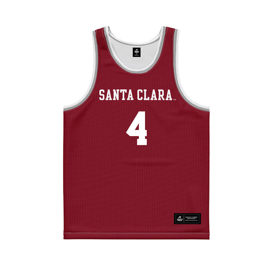 SCU - NCAA Women's Basketball : Maddy Warberg - Red Basketball Jersey-0
