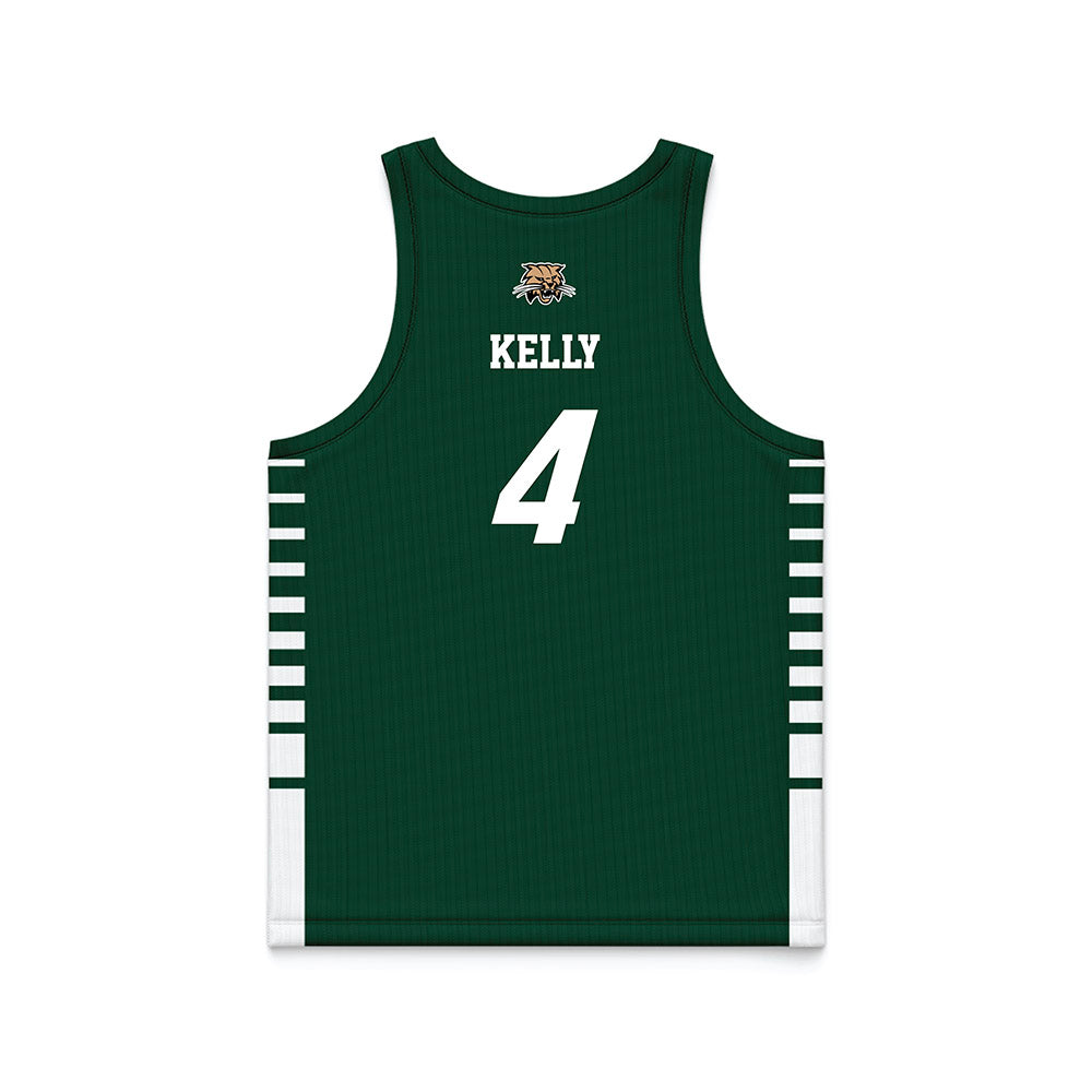 Ohio - NCAA Men's Basketball : JJ Kelly - Green Basketball Jersey-1