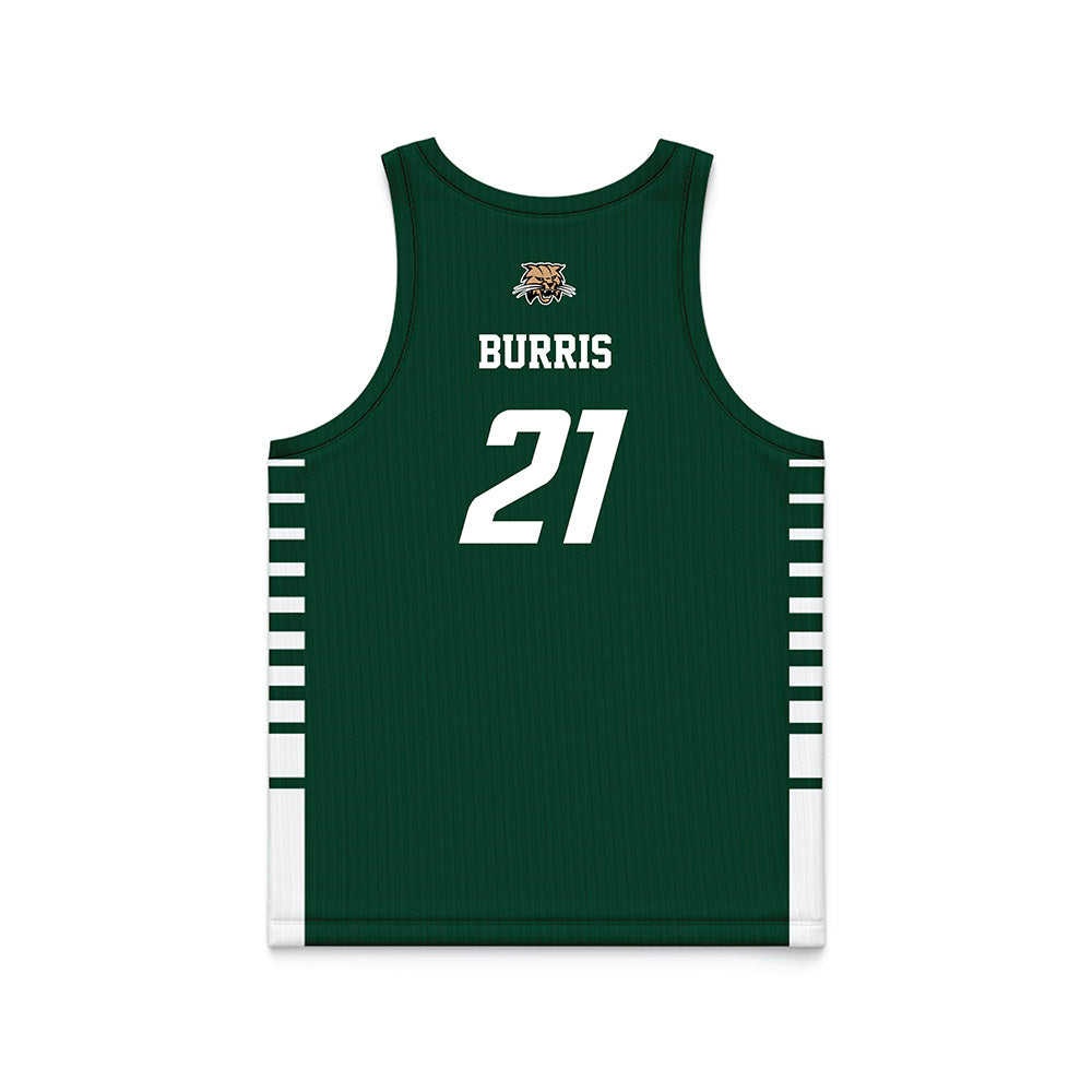 Ohio - NCAA Men's Basketball : Jesse Burris - Green Basketball Jersey-1