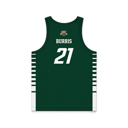 Ohio - NCAA Men's Basketball : Jesse Burris - Green Basketball Jersey-1