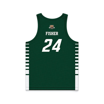 Ohio - NCAA Men's Basketball : Jordan Fisher - Green Basketball Jersey-1