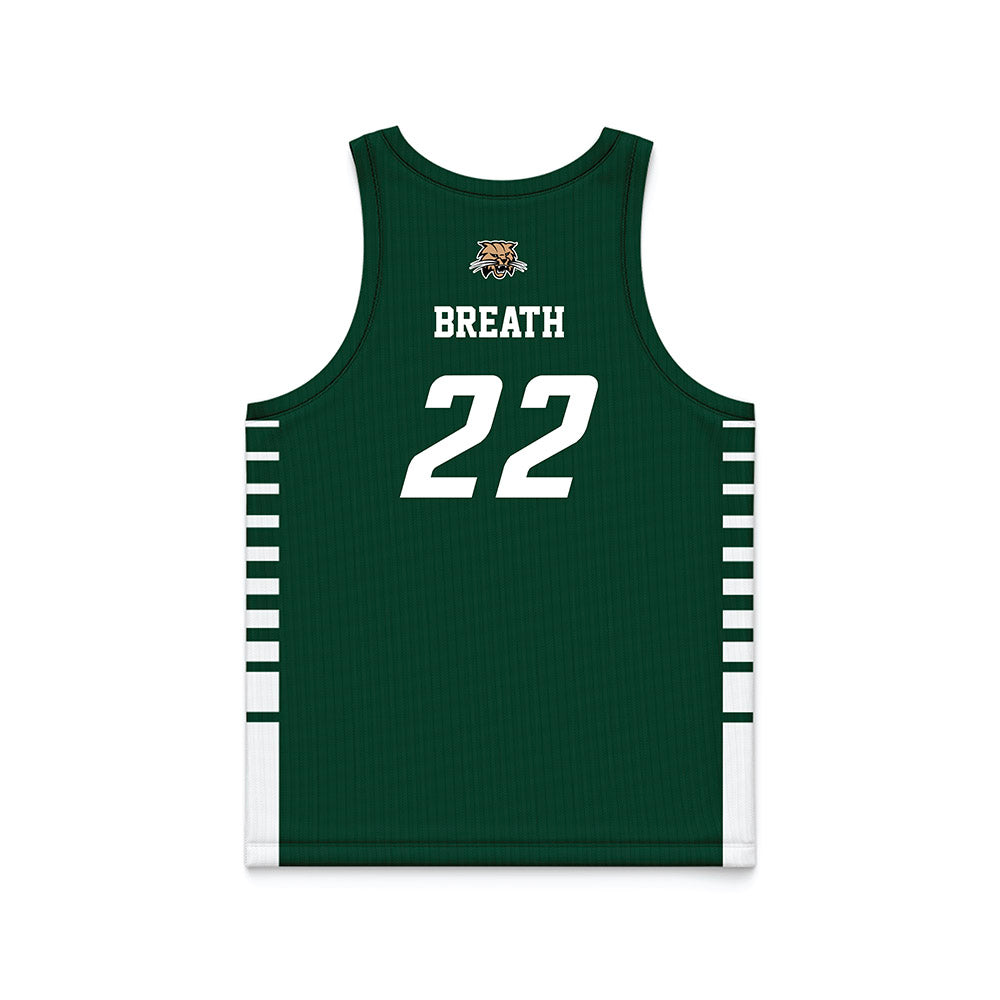 Ohio - NCAA Men's Basketball : Jalen Breath - Green Basketball Jersey-1