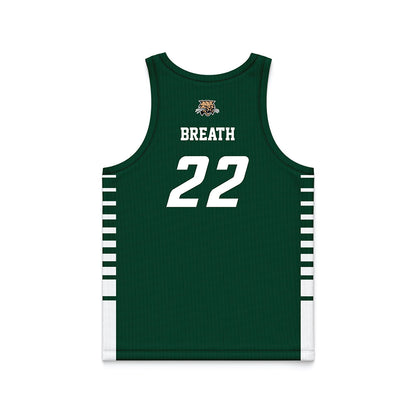 Ohio - NCAA Men's Basketball : Jalen Breath - Green Basketball Jersey-1