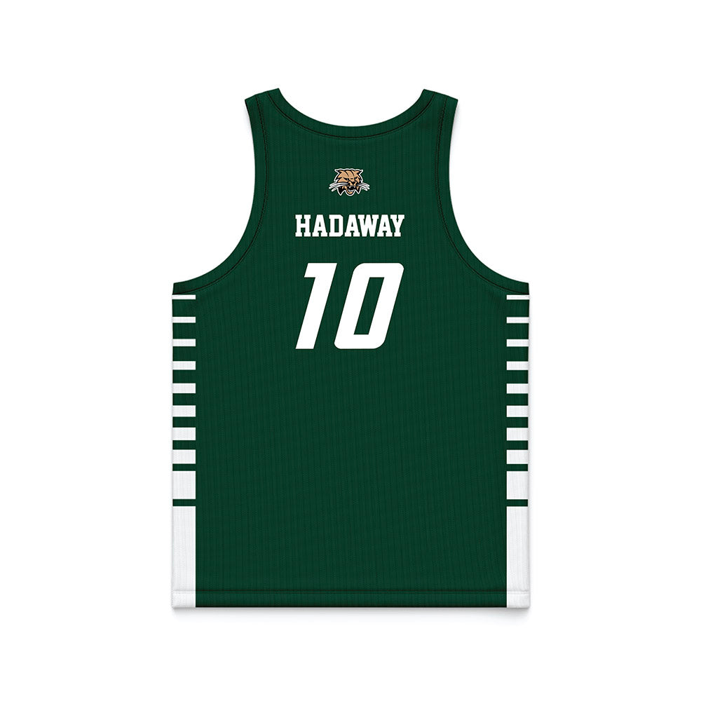 Ohio - NCAA Men's Basketball : Aidan Hadaway - Green Basketball Jersey-1