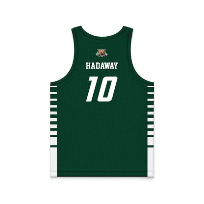 Ohio - NCAA Men's Basketball : Aidan Hadaway - Green Basketball Jersey-1