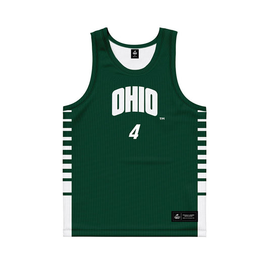 Ohio - NCAA Men's Basketball : JJ Kelly - Green Basketball Jersey-0