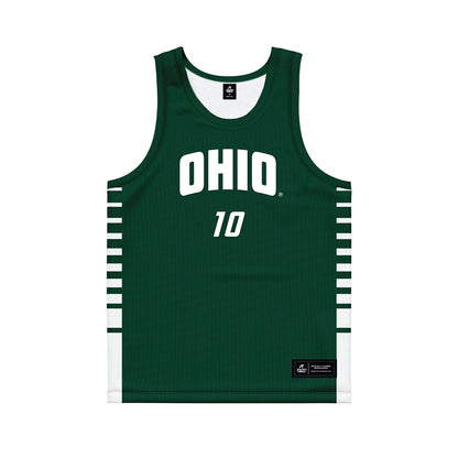 Ohio - NCAA Men's Basketball : Aidan Hadaway - Green Basketball Jersey-0