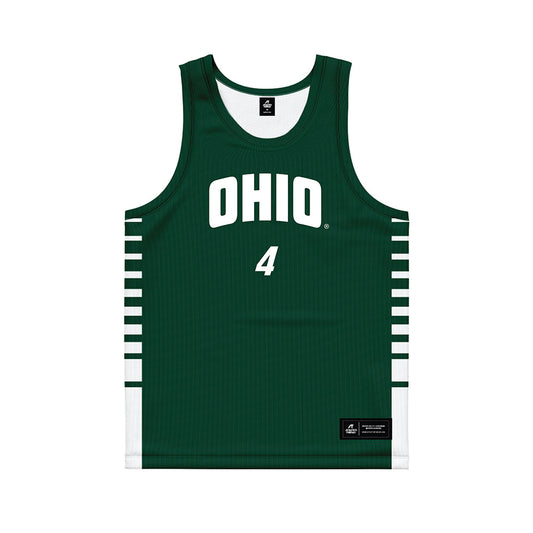 Ohio - NCAA Men's Basketball : JJ Kelly - Green Basketball Jersey-0