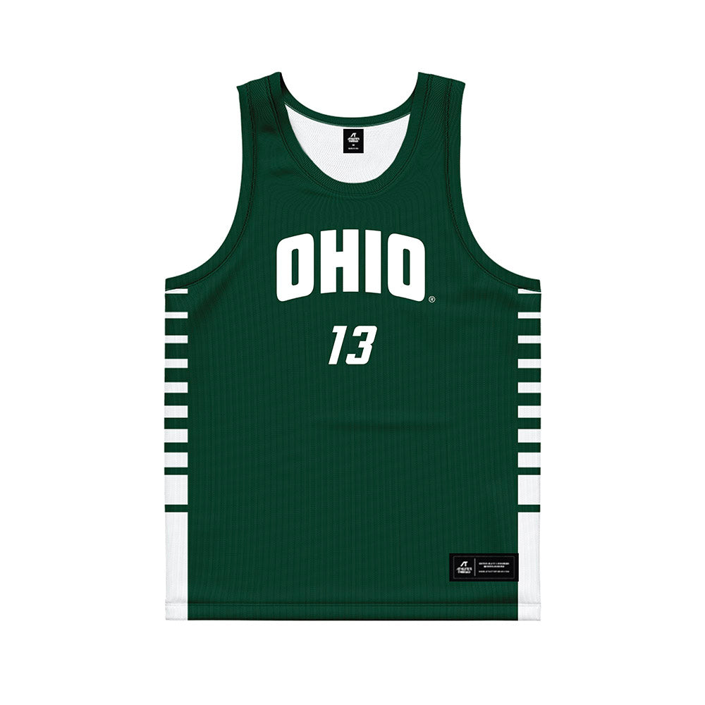 Ohio - NCAA Men's Basketball : Jackson Paveletzke - Green Basketball Jersey-0