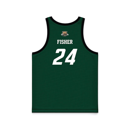 Ohio - NCAA Men's Basketball : Jordan Fisher - Green Basketball Jersey-1